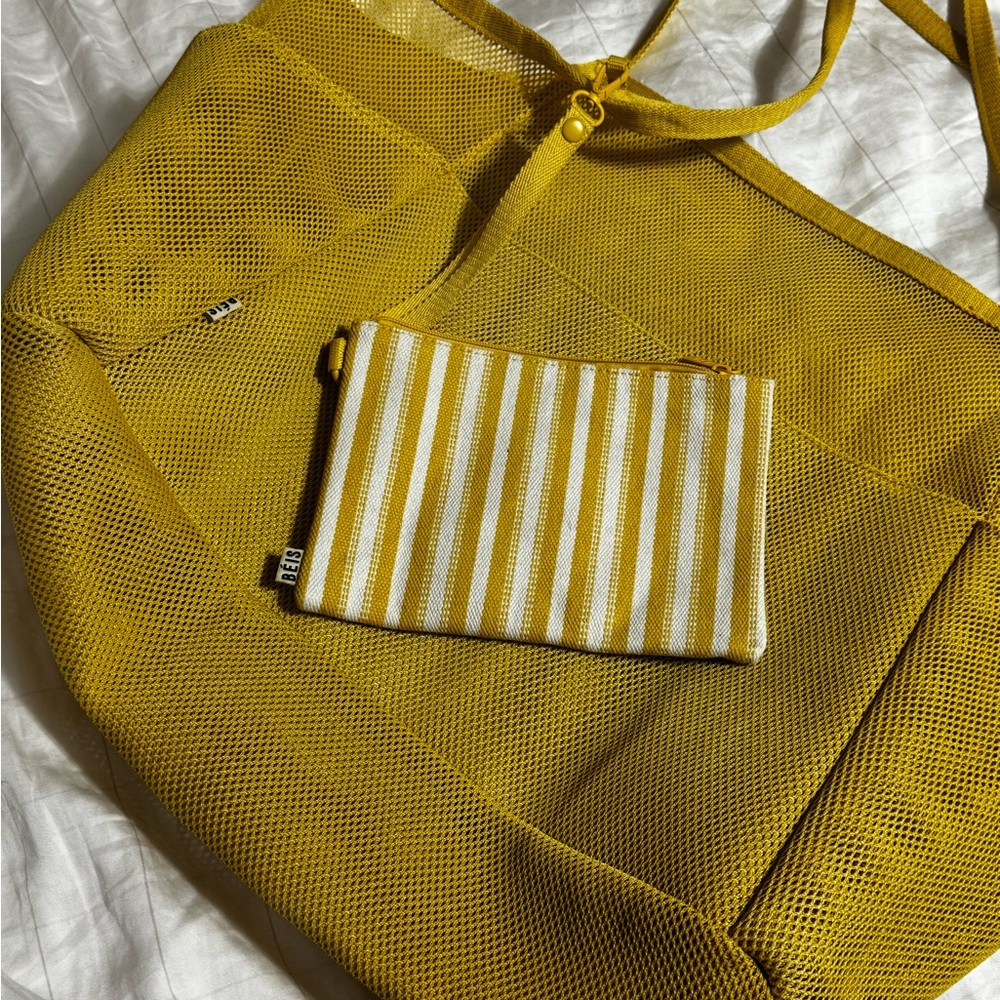 Beis Mesh Beach Tote- Honey